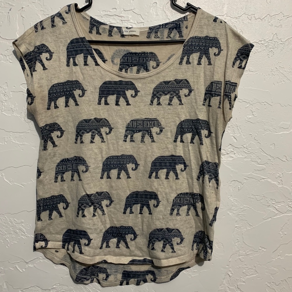 Blu Elephant Light Weight Elephant T Shirt